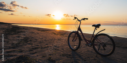 Bike on the sandy beach