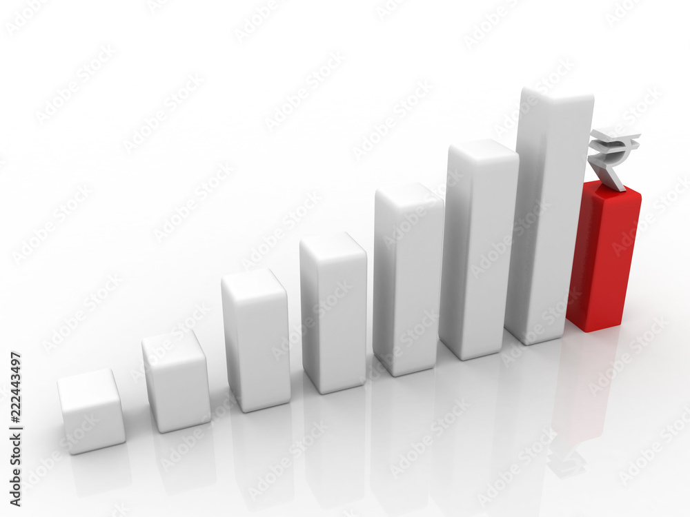 3d rendering Stock market online business concept. business Graph with indian rupee sign
3d rendering Stock market online business concept. business Graph with indian rupee sign