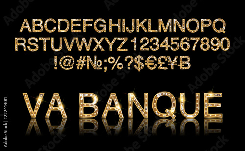 Vegas Casino or Retro Broadway Style Night Font.