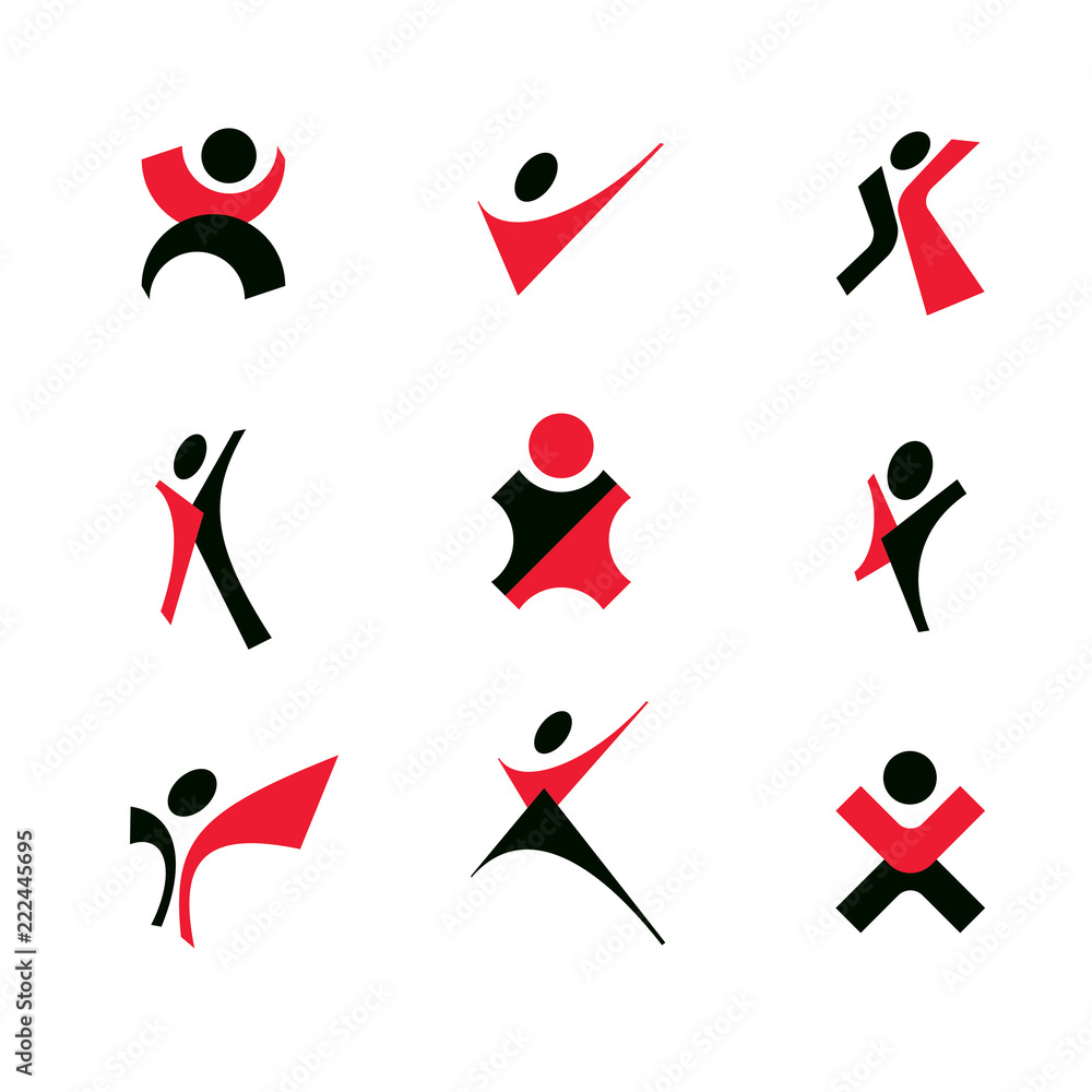 Vector illustration of happy abstract human with raised hands up. Business innovation icon. Vector illustration of happy abstract human with raised hands up. Business innovation icon.