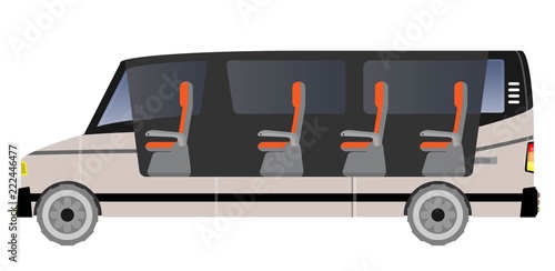 Passenger Van car, Show seat inside car