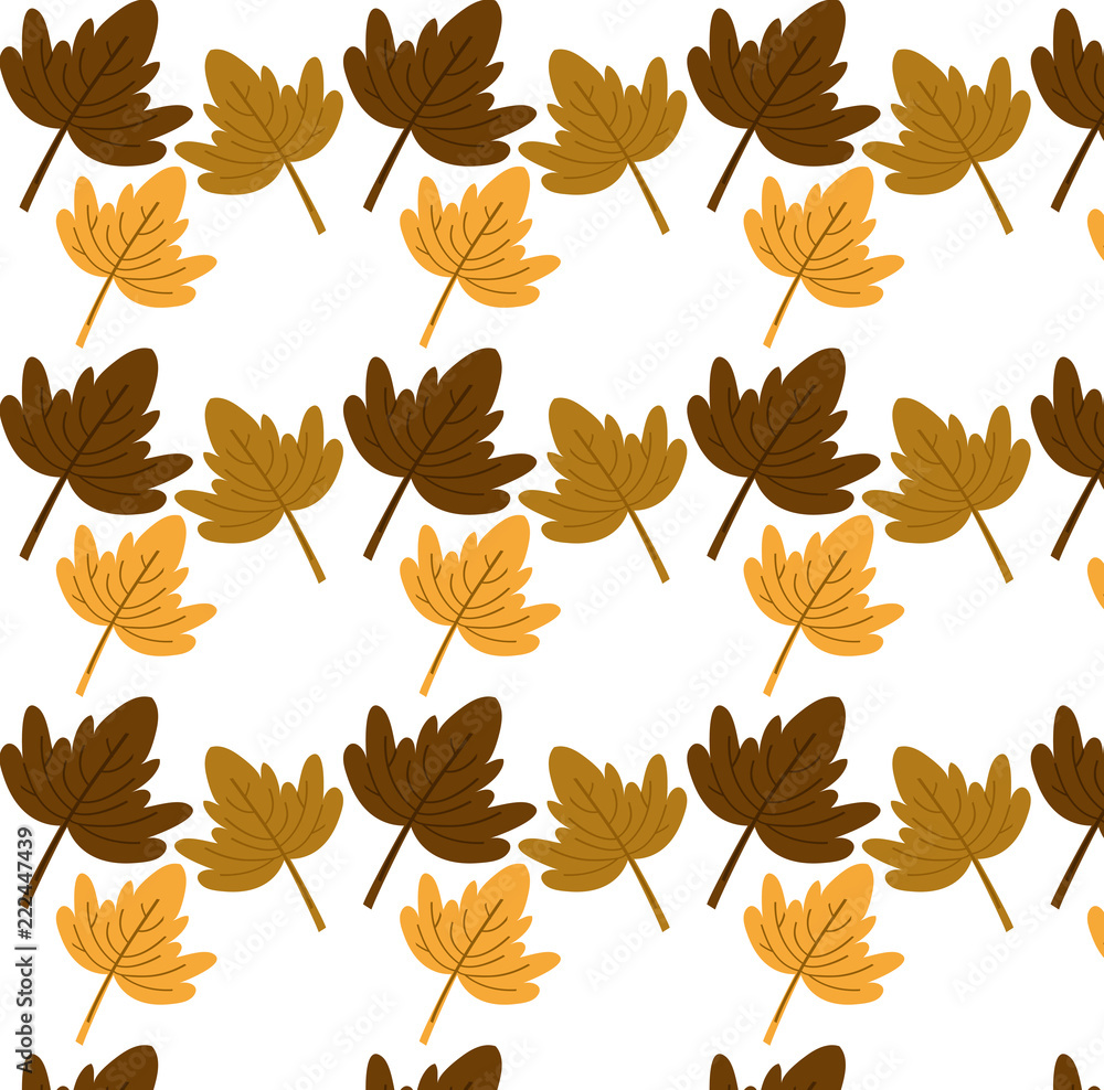 Flat pattern background - autumn leaves close-up. Idea for an autumn background. Beautiful cartoon leaves seamless pattern Flat pattern background - autumn leaves close-up. Idea for an autumn background. Beautiful cartoon leaves seamless pattern