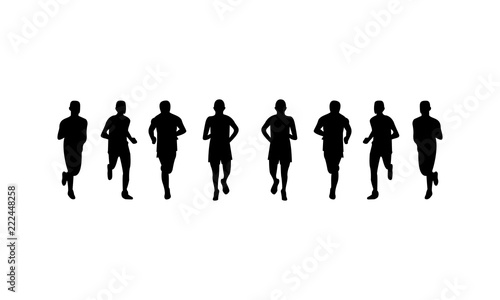 Silhouettes of Running Man  Athletics