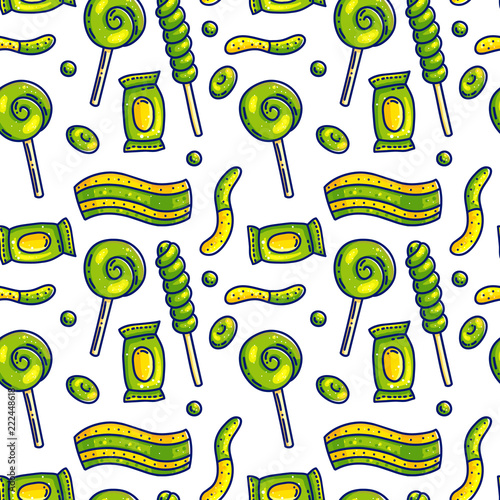 Colorful candies seamless pattern