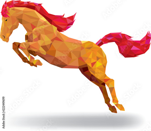 Horse Low polygon geometric pattern style. vector eps 10