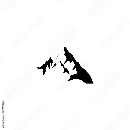 Simple moutain icon, logo vector design element
