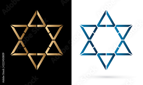 Israel star, modern star, luxury graphic vector.