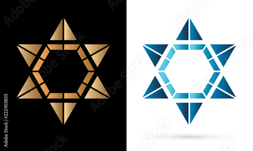Israel star, modern star, luxury graphic vector.