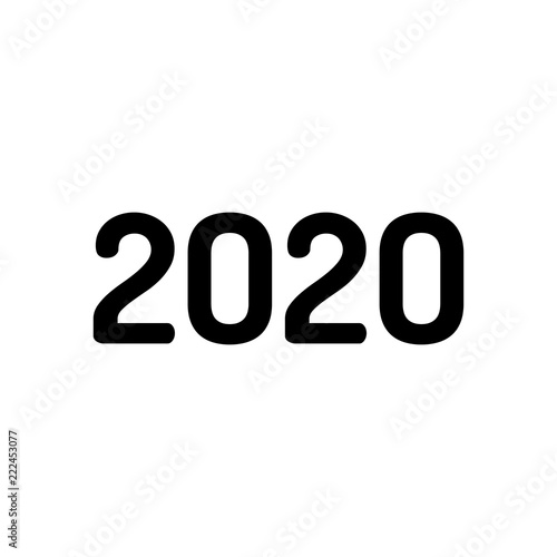2020 number icon. Happy New Year