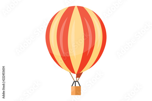 Hot air balloons vector illustration travel. Summer ballooning adventure cartoon.