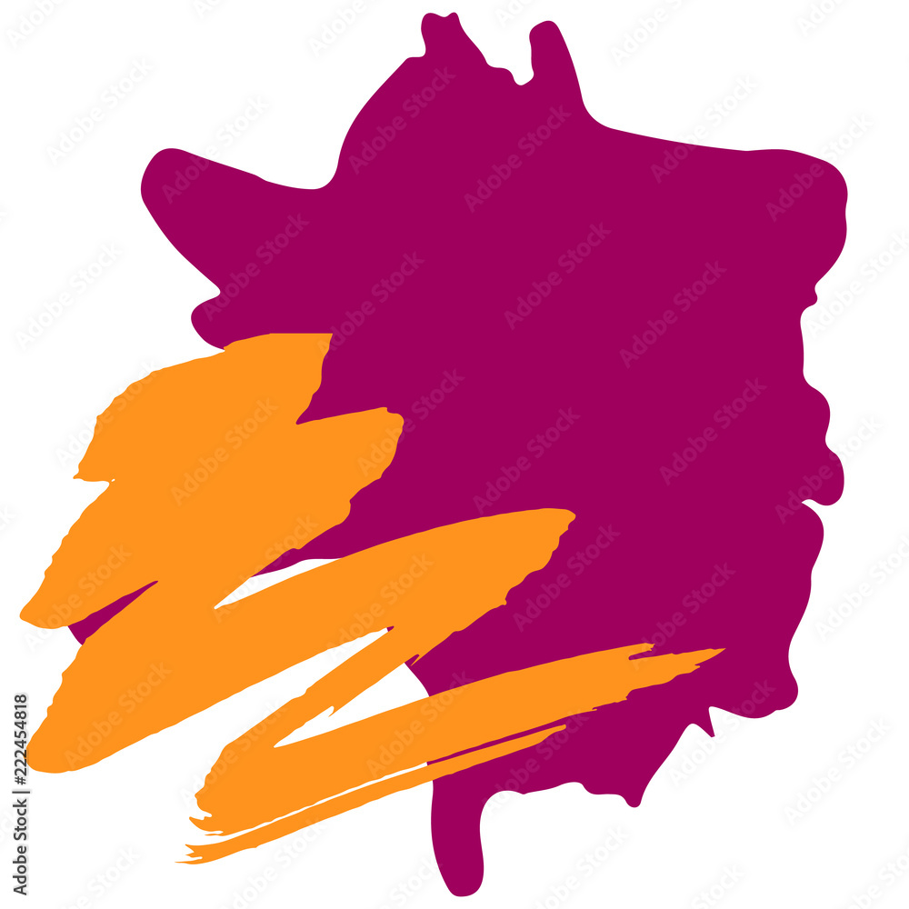 illustration. Background of multi-colored blots of ink illustration. Background of multi-colored blots of ink