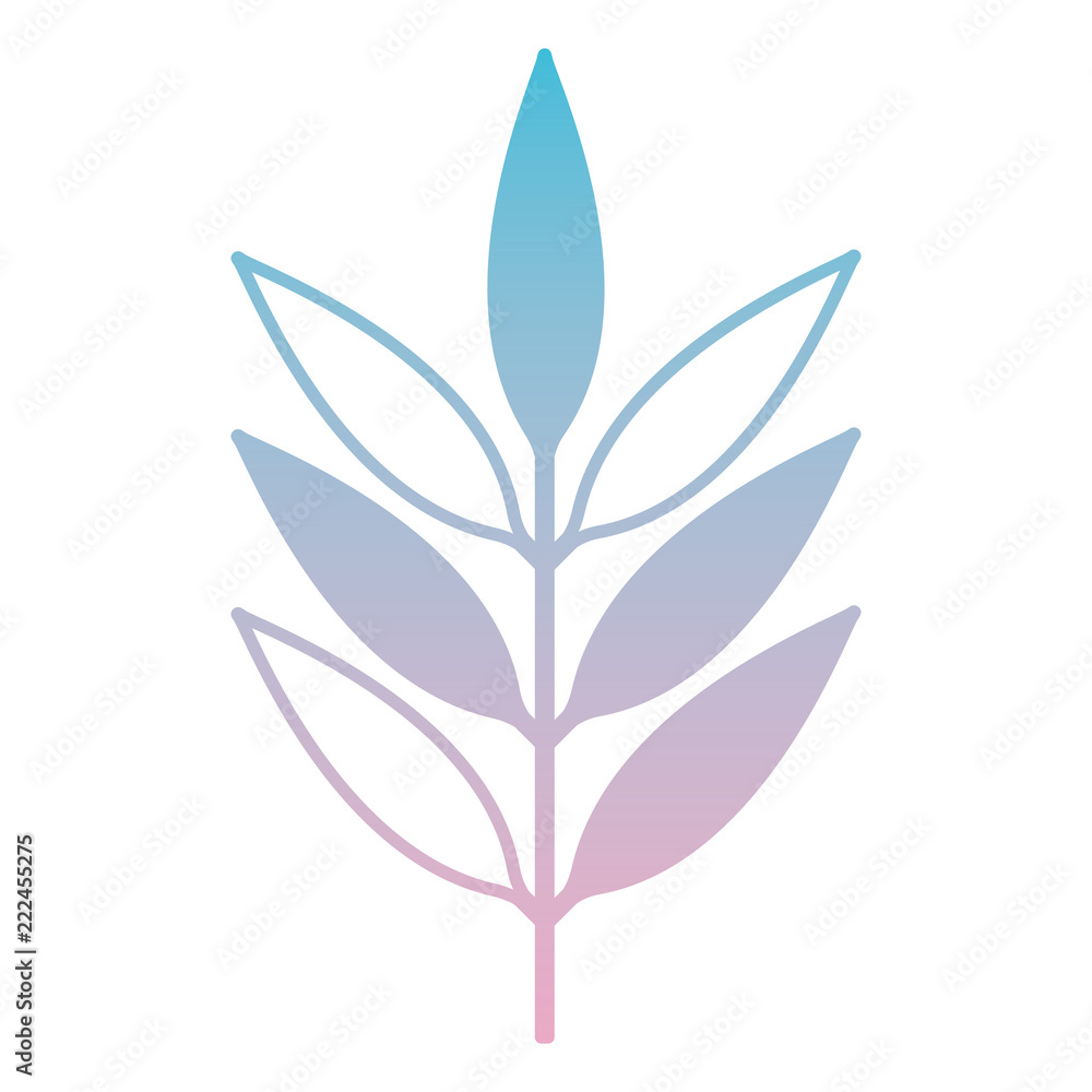 branch with leafs decorative icon branch with leafs decorative icon