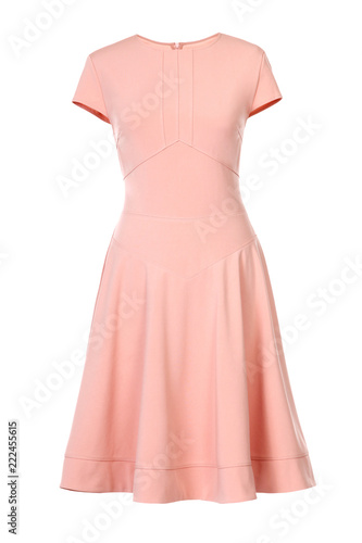 Billede på lærred Peach dress isolated on white