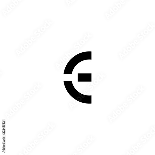 Creative letter e logo design vector template