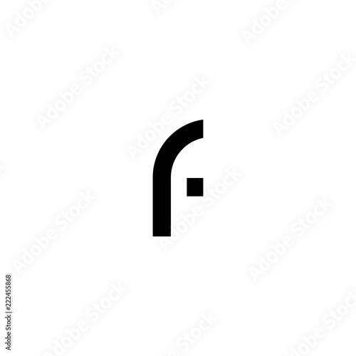 Creative letter f logo design vector template