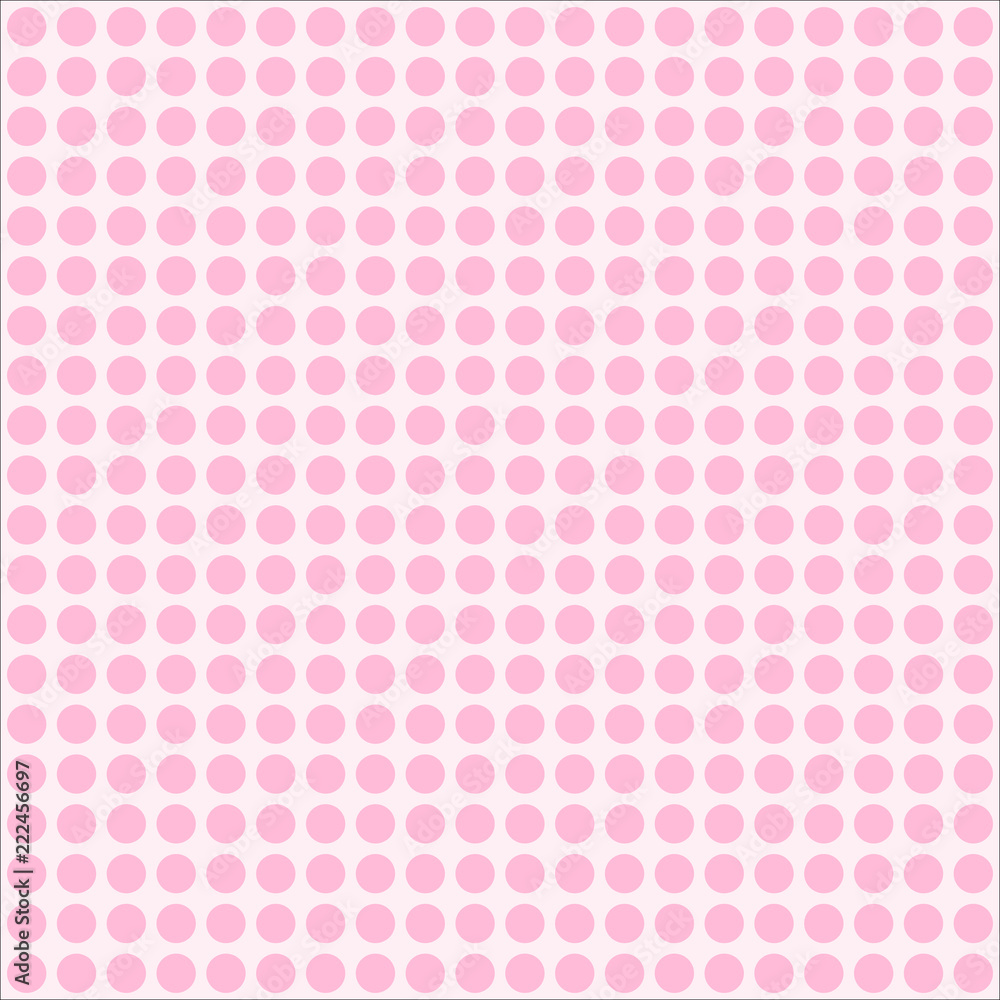 Abstract pink polka dot surface texture on soft pink background, pastel color. Vector illustration, EPS10. Can be used as background, backdrop, image montage in graphic design, flyer, brochure, etc.
