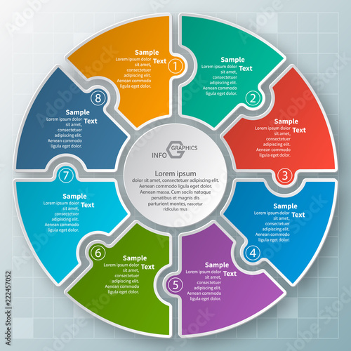 Abstract 3D Paper Infographics. Business template .Vector illustration