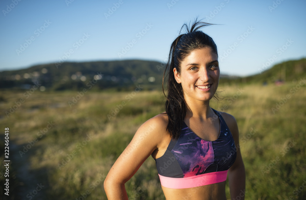 Portrait of a smiling jogger Portrait of a smiling jogger