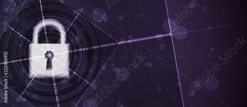 Cybersecurity and information or network protection. Future technology web services for business and internet project