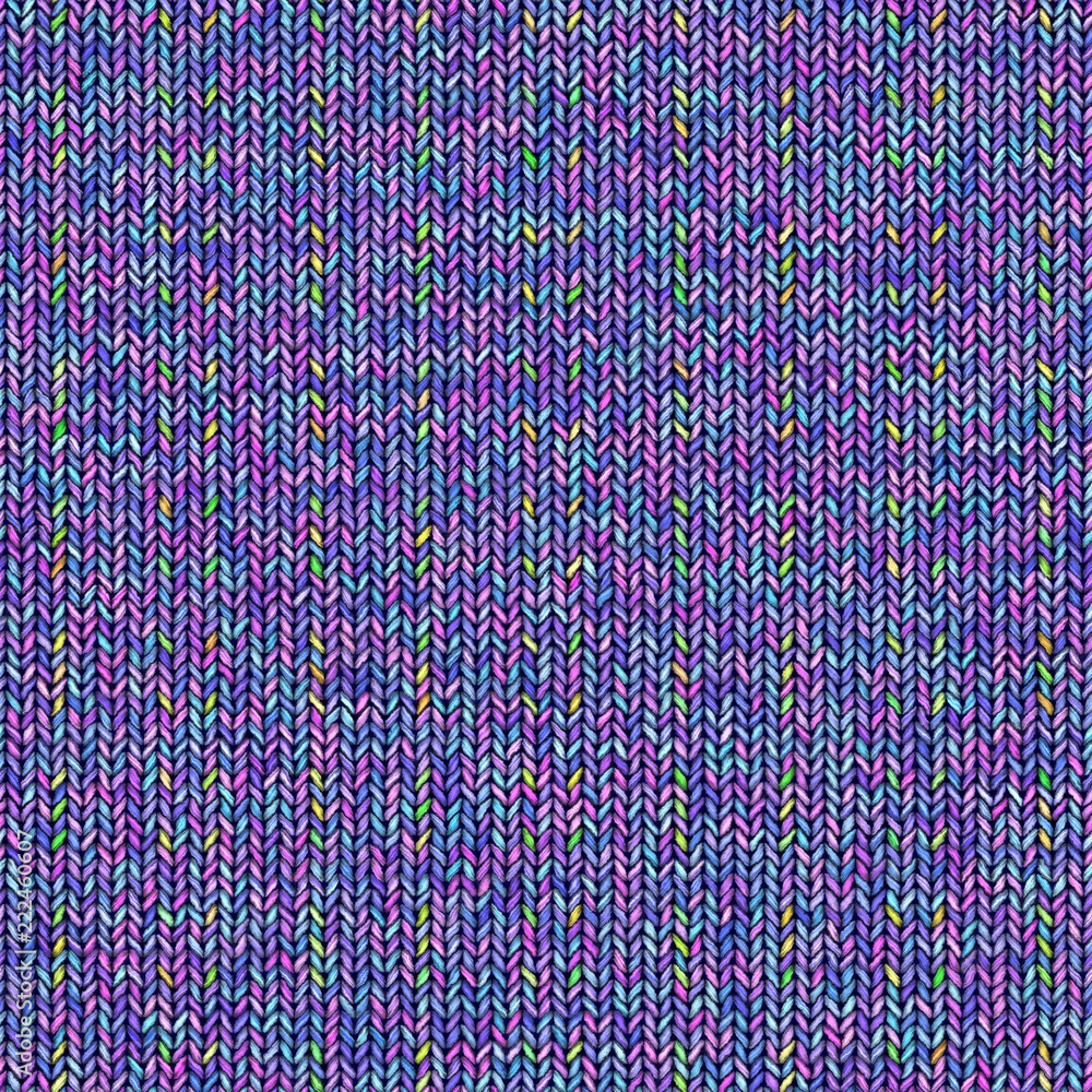 Obraz premium Abstract colorful knitting texture. Seamless background for design.