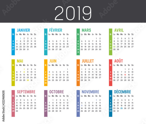 Calendrier Agenda 2019