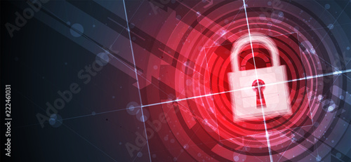 Cybersecurity and information or network protection. Future technology web services for business and internet project
