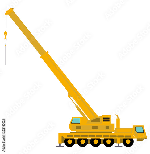 Mobile Crane on white background