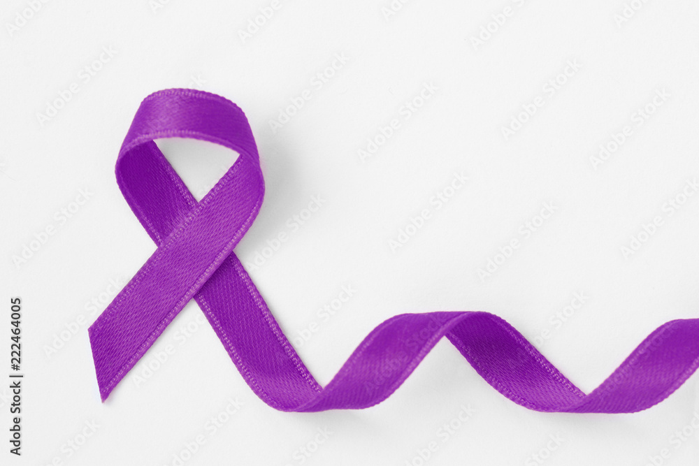 Purple Ribbon, Alzheimer's, Domestic Violence Awareness Concept