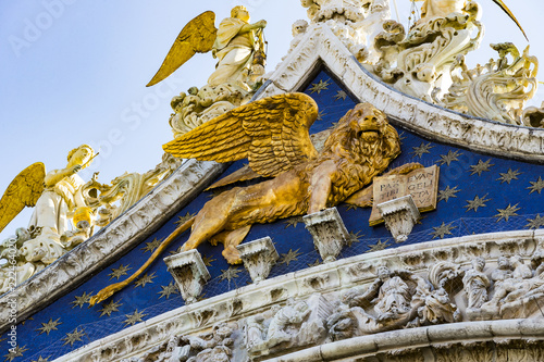 Interior details St. Mark's Basilica in Venice.