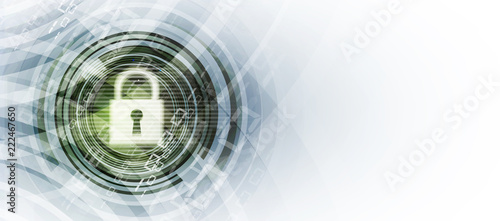 Cybersecurity and information or network protection. Future technology web services for business and internet project