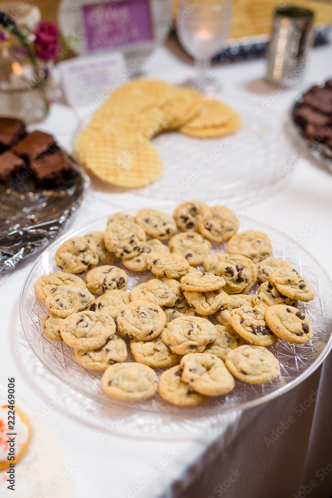 Plate of Warm Chocolate Chip Cookies