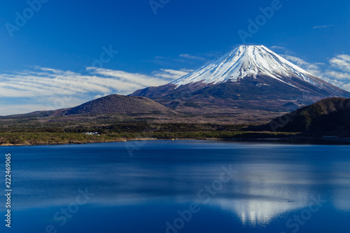 本栖湖から眺める富士山