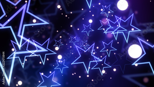 Glowing stars and glittering particles for celebration and parties and events.