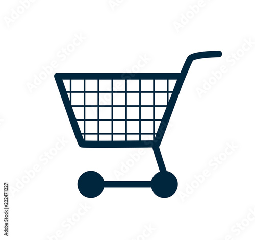 Shopping cart icon. Vectot illustranion.