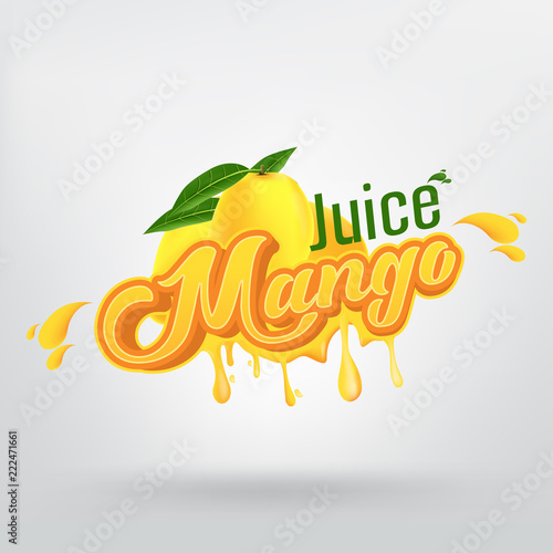 Mango Juice Brand Company Vector Logo Design