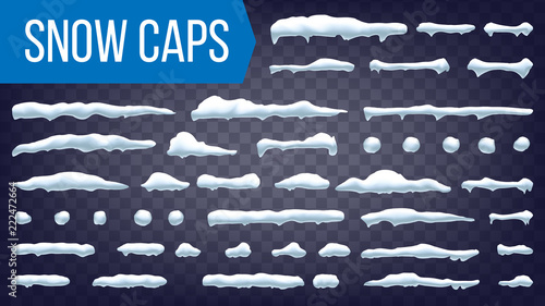 Snow Drift Vector. Winter Decoration Element. Realistic Snowdrift. Seasonal Snowfall Background. Isolated Illustration