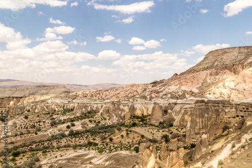 Breathtaking world of Cappadocia. Cavusin village located, district of Avanos in Nevsehir Province in the Cappadocia