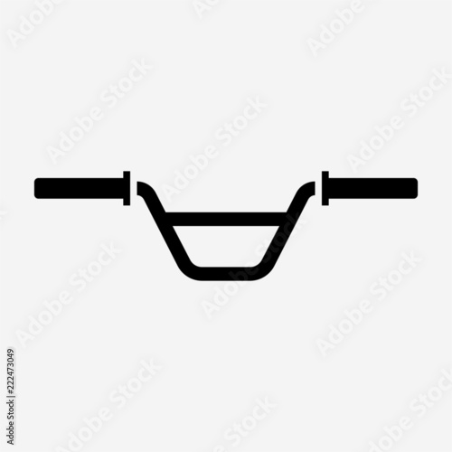 Outline beautiful bicycle handlebar vector icon