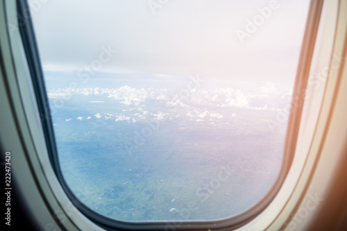 view of airplane window © tonefotografia