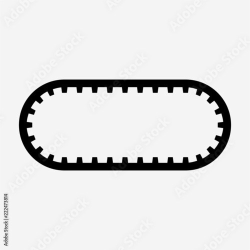 glyph beautiful automobile timing belt vector icon