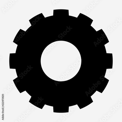 glyph beautiful automobile timing pulley vector icon