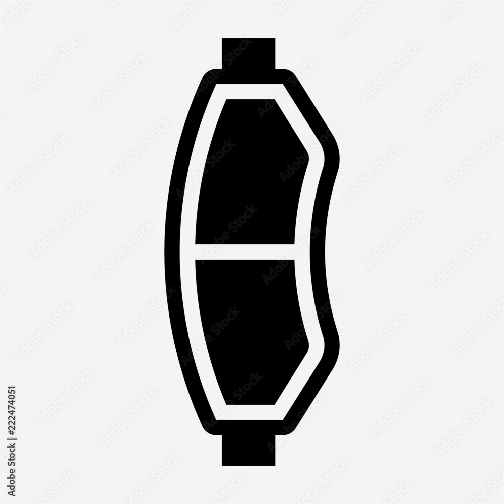 glyph beautiful disc brake pad vector icon glyph beautiful disc brake pad vector icon