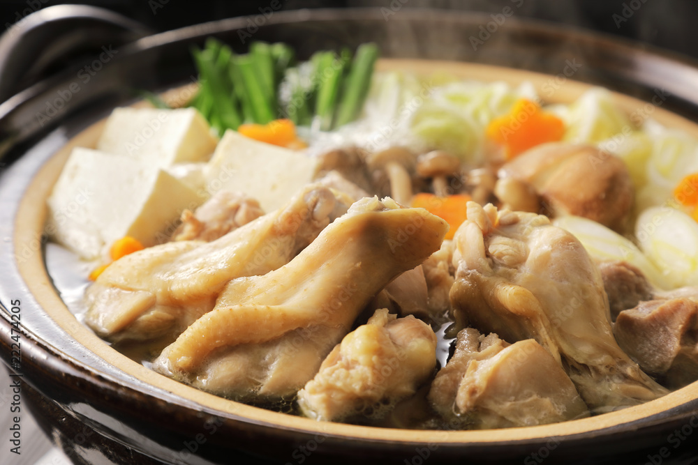 鶏鍋 Japanese chicken hot pot 鶏鍋 Japanese chicken hot pot