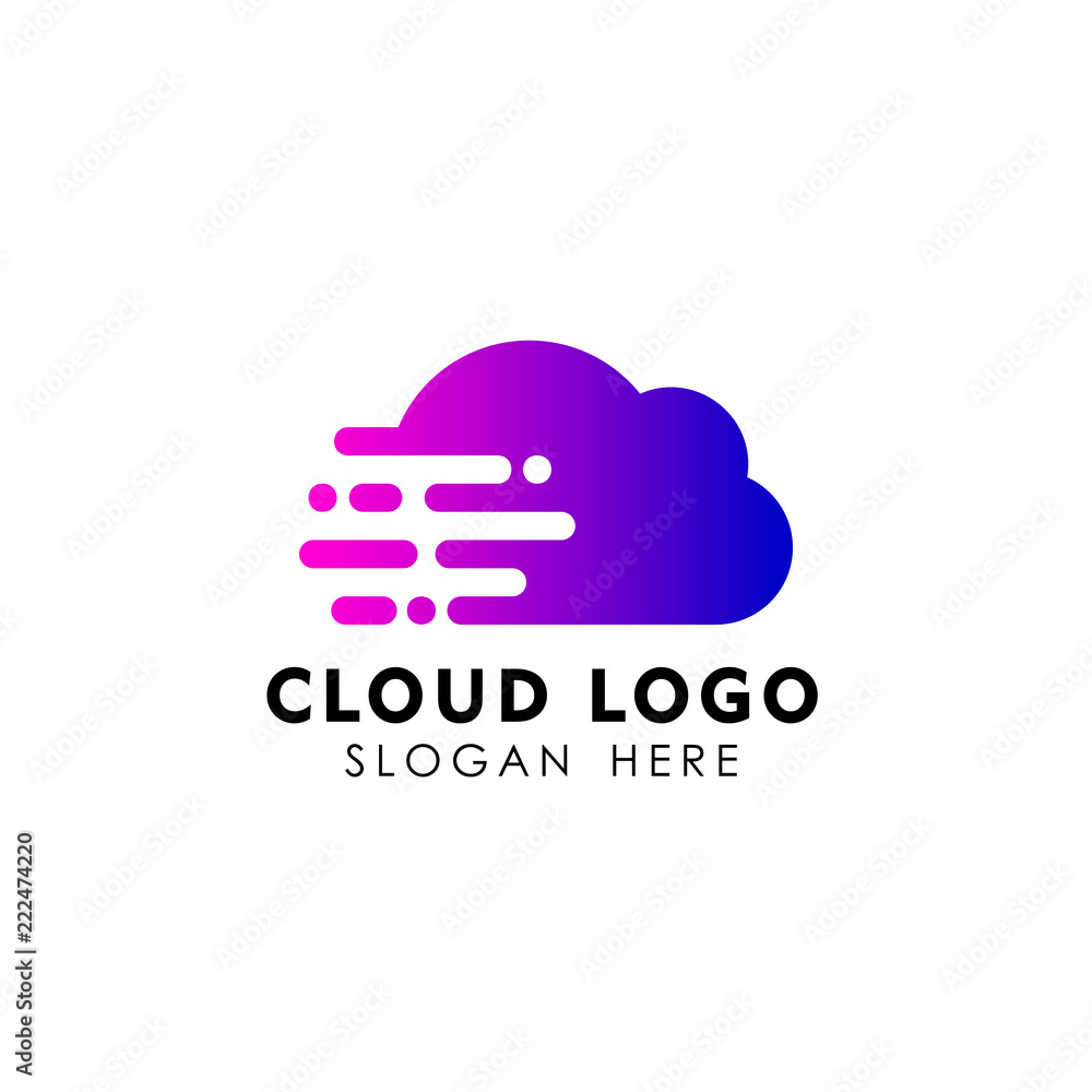 cloud tech logo design. speed cloud logo design cloud tech logo design. speed cloud logo design