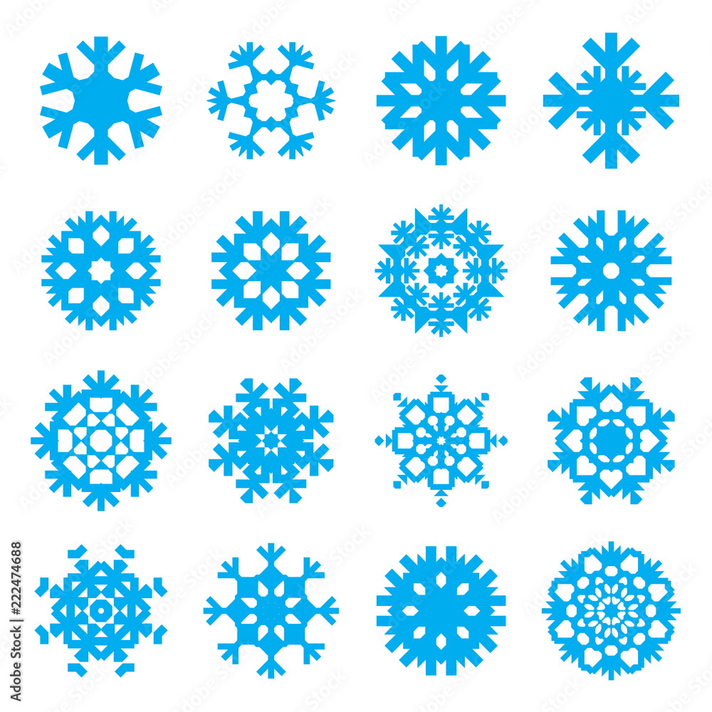 Snowflake Vector Icons Isolated Snowflake Vector Icons Isolated