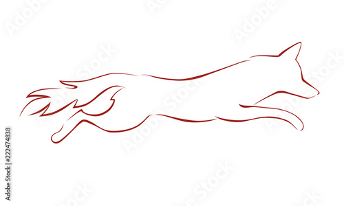 running fox icon vector illustration