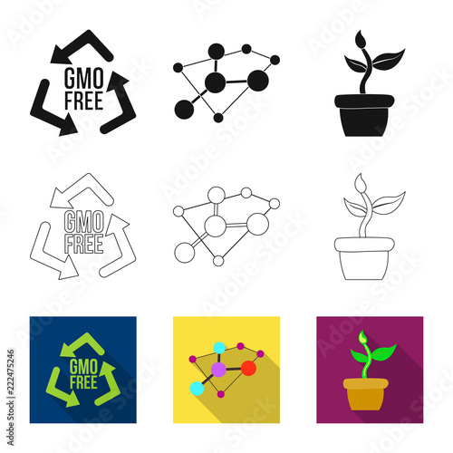 Isolated object of  and  sign. Set of  and  stock symbol for web.