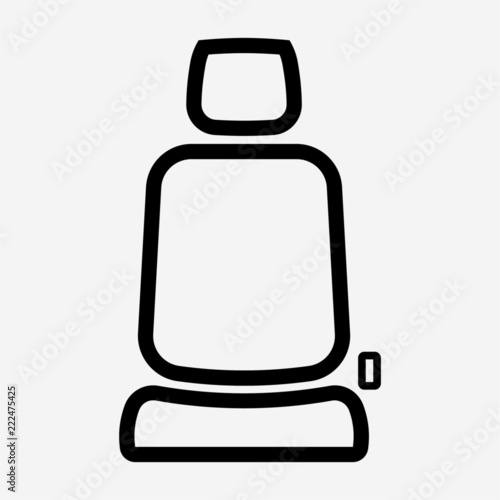 Outline beautiful automobile seat vector icon