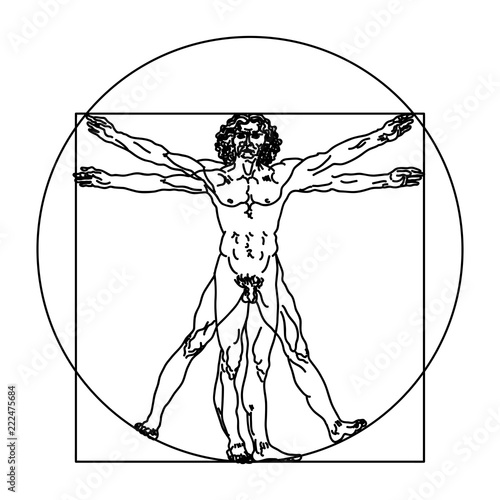 Vitruvian man or homo vitruviano
