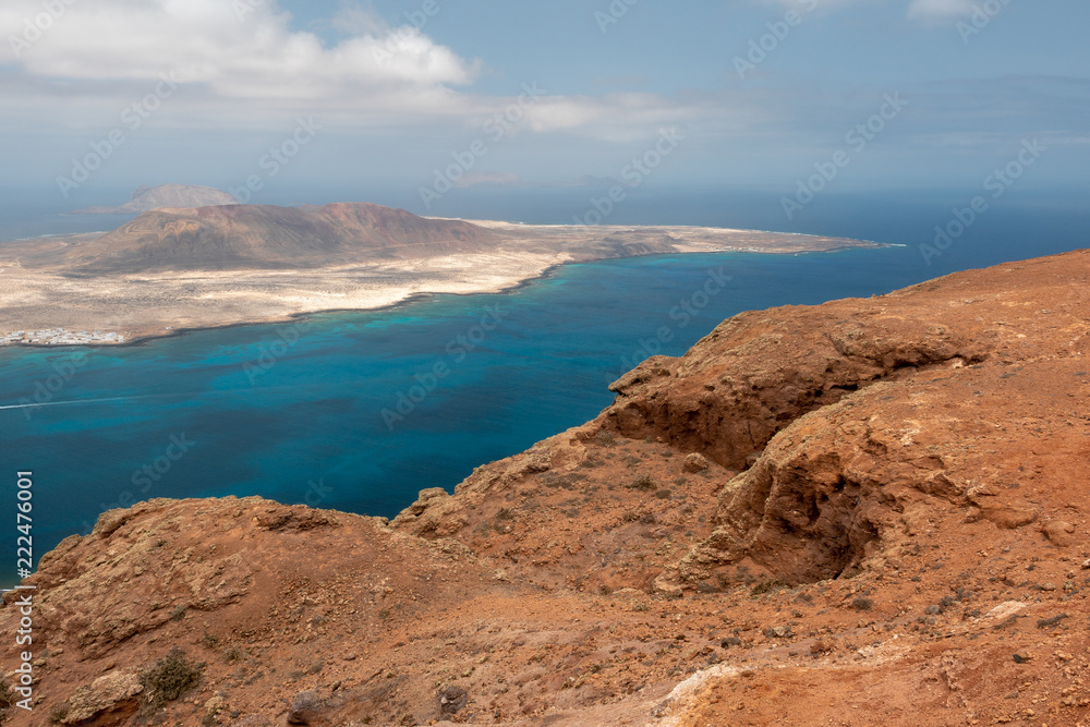 view of the graciosa island from the mirador del rio